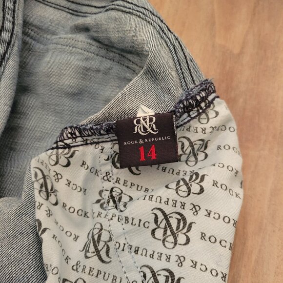 Rock & Republic Women’s Size 14 Y2K Vintage Bootcut Low Rise Medium Wash Jeans - Picture 4 of 10